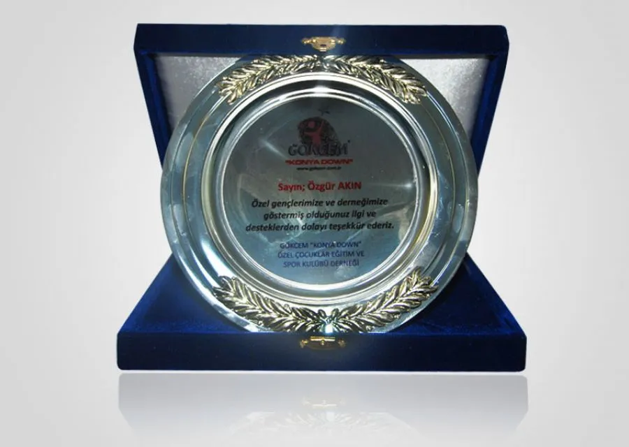 A thank you plaque from Gökçem Special Education and Sports Club Association Cafe  Bistro - 4