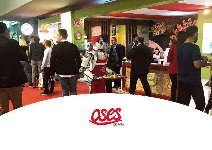 HUMANOID ROBOT ADA GH5s AT THE 16th FRANCHISING AND BRANDED DEALERSHIP FAIR, OSES ÇİĞ KÖFTE STAND